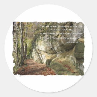 Sticker Rond Le plan de Dieu pour vous montrer Jérémie 29:11