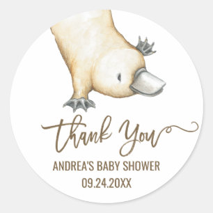 Sticker Rond Le Platype australien Merci neutre est favorable