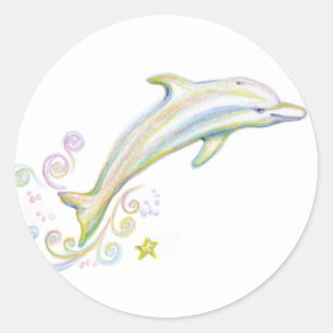 Sticker Rond Le plus cher dauphin