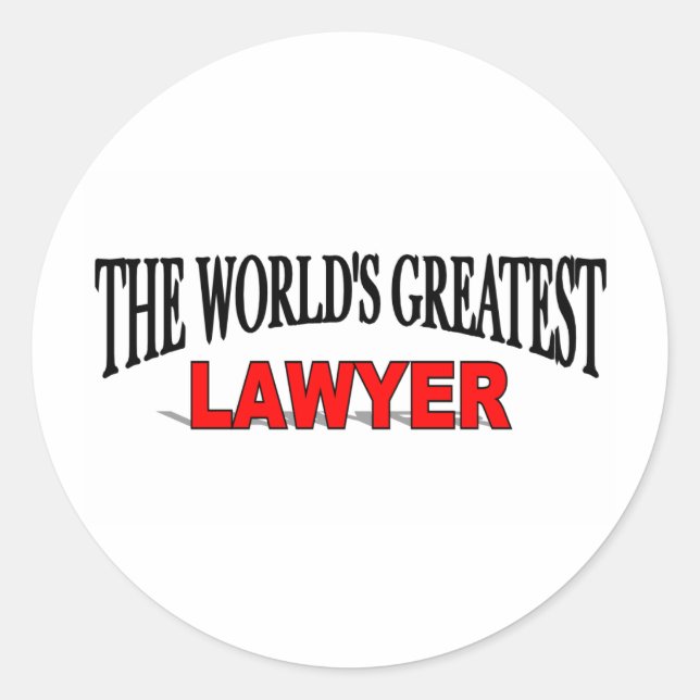 Sticker Rond Le plus grand avocat du monde (Devant)