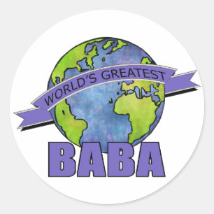 Sticker Rond Le plus grand baba du monde