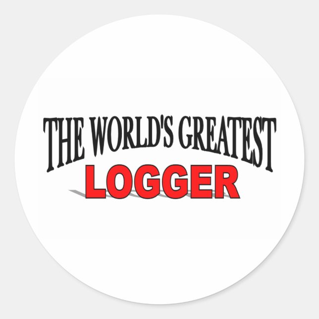 Sticker Rond Le plus grand bûcheron du monde (Devant)