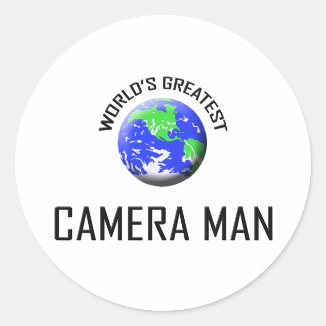 Sticker Rond Le plus grand caméraman du monde (Devant)