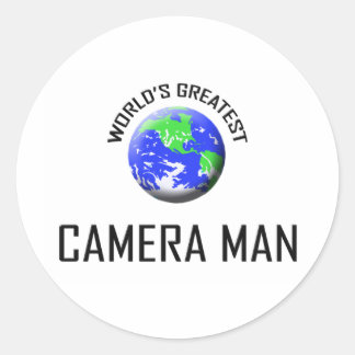 Sticker Rond Le plus grand caméraman du monde