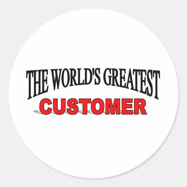 Sticker Rond Le plus grand client du monde (Devant)