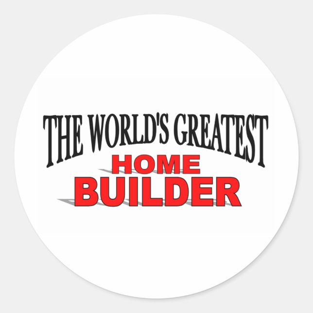 Sticker Rond Le plus grand constructeur immobilier au monde (Devant)