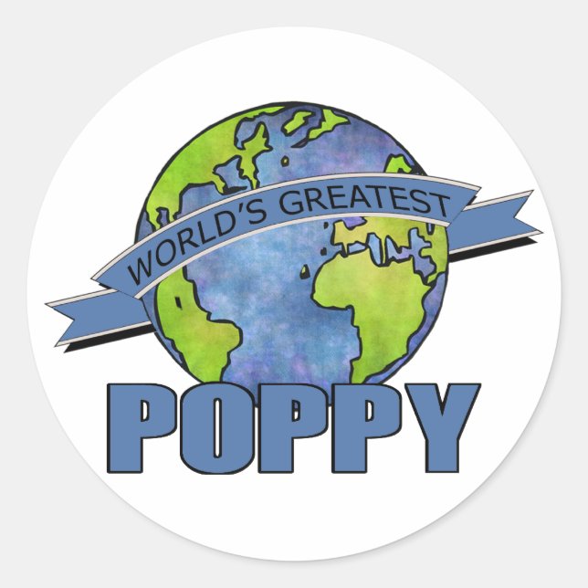 Sticker Rond Le plus grand coquelicot du monde (Devant)