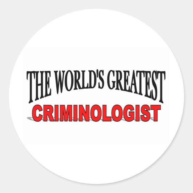 Sticker Rond Le plus grand criminologue du monde (Devant)