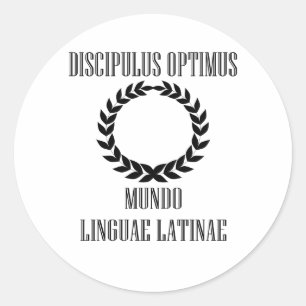 Sticker Rond Le plus grand étudiant latin du monde (masculin)