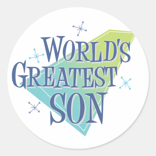 Sticker Rond Le plus grand fils du monde (Devant)