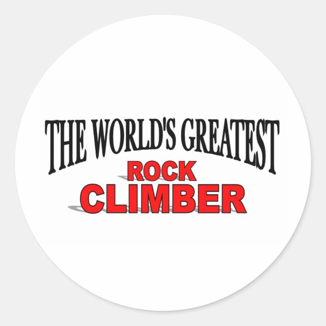Sticker Rond Le plus grand grimpeur de rock du monde (Devant)