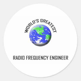 Sticker Rond Le plus grand ingénieur en radiofréquence du monde