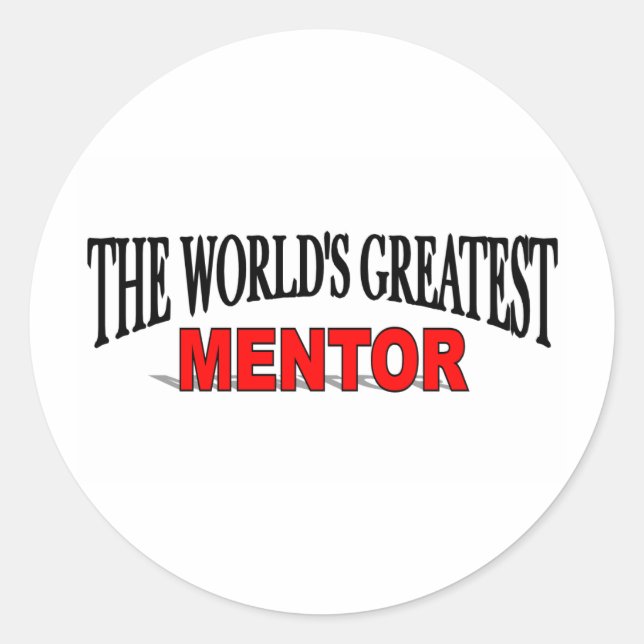 Sticker Rond Le plus grand mentor du monde (Devant)