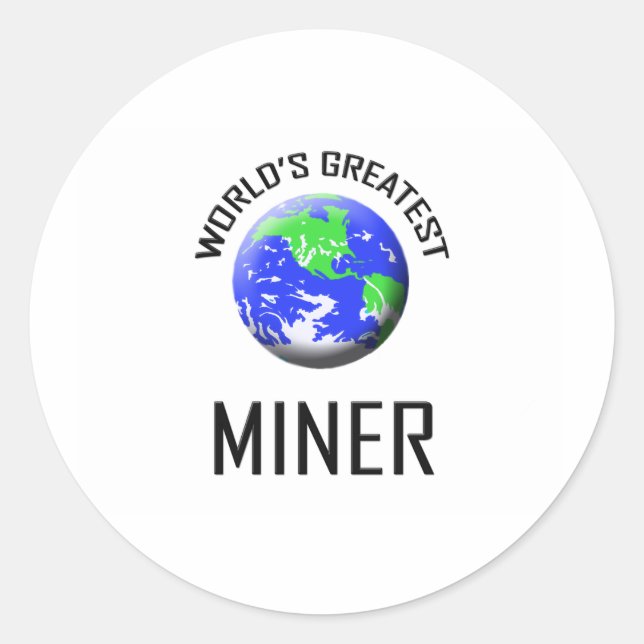 Sticker Rond Le plus grand mineur du monde (Devant)