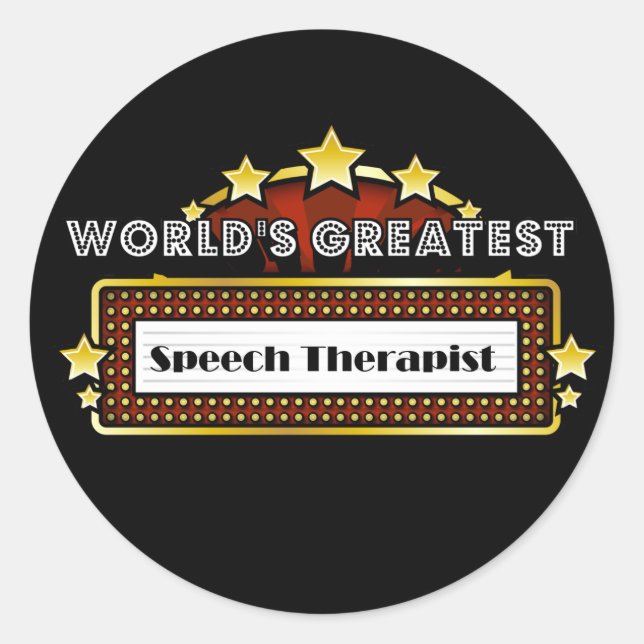 Sticker Rond Le plus grand orthophoniste du monde (Devant)