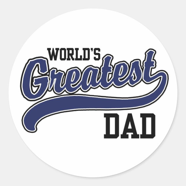 Sticker Rond Le plus grand papa du monde (Devant)