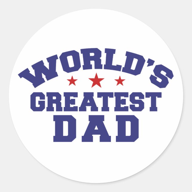 Sticker Rond Le plus grand papa du monde (Devant)