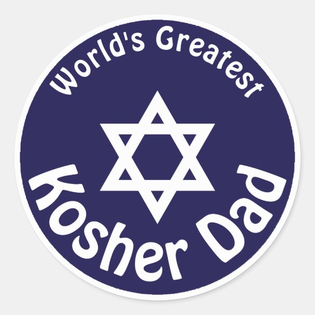 Sticker Rond Le plus grand papa Kosher du monde (Devant)