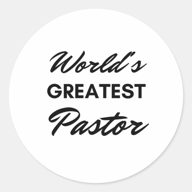 Sticker Rond Le plus grand pasteur du monde (Devant)