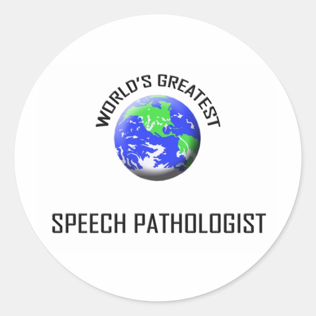 Sticker Rond Le plus grand pathologiste de la parole du monde (Devant)