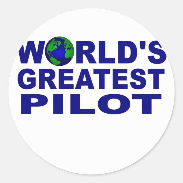 Sticker Rond Le plus grand pilote du monde (Devant)