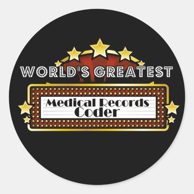 Sticker Rond Le plus grand programmeur de disques Médicales du  (Devant)