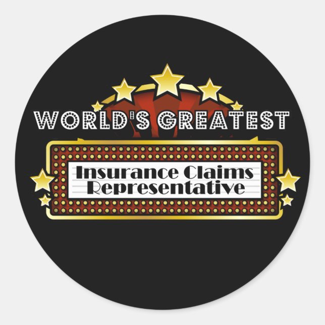 Sticker Rond Le plus grand représentant mondial des sinistres d (Devant)