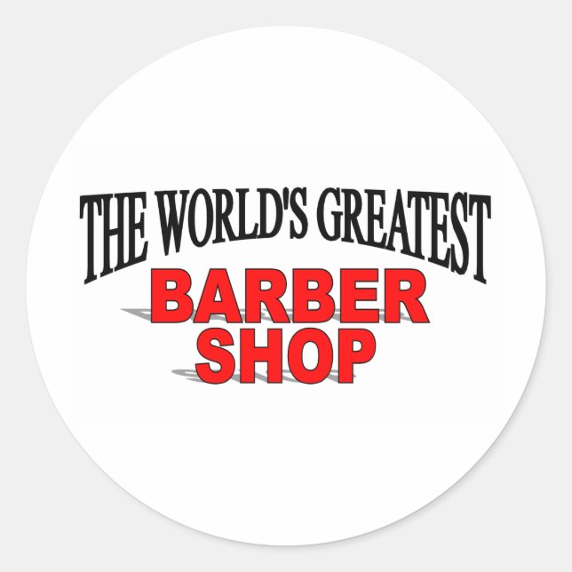 Sticker Rond Le plus grand salon de coiffure du monde (Devant)