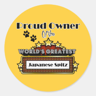 Sticker Rond Le plus grand Spitz japonais du monde pour proprié
