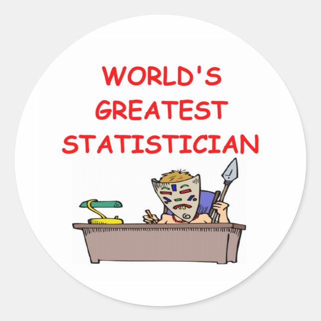 Sticker Rond le plus grand statisticien du monde (Devant)