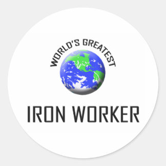 Sticker Rond Le plus grand travailleur de fer au monde