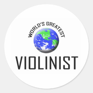 Sticker Rond Le plus grand violoniste du monde