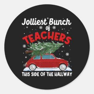 Sticker Rond Le Plus Jolis Groupe D'Enseignants De Ce Côté De L
