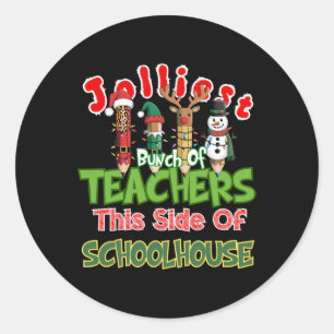 Sticker Rond Le Plus Jolis Groupe D'Enseignants De Ce Côté De L