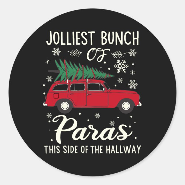 Sticker Rond Le Plus Jolli Bunch De Paras Ce Côté Du Hall X (Devant)