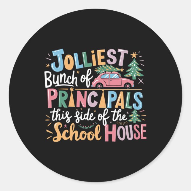 Sticker Rond Le Plus Jolli Ensemble De Principaux De Ce Côté De (Devant)