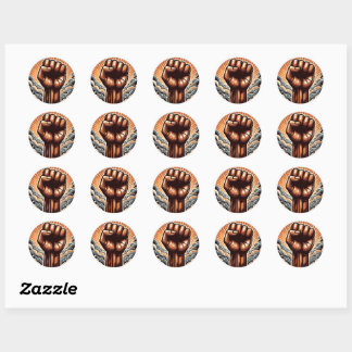 Sticker Rond Le poing levé