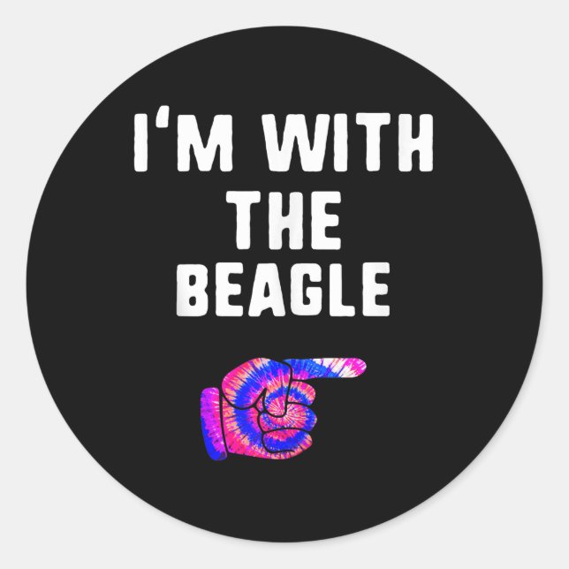 Sticker Rond Le poison de Dog Lover (Devant)