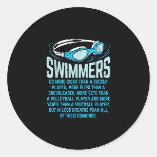 Sticker Rond Le Poison de Swimming Lover