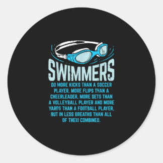 Sticker Rond Le Poison de Swimming Lover