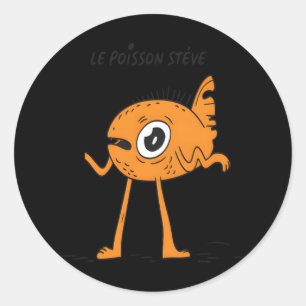 Sticker Rond Le Poisson Steve Cute & Funny