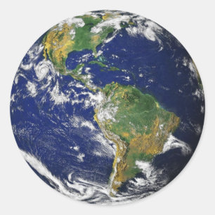 Sticker Rond Le portrait de la Terre