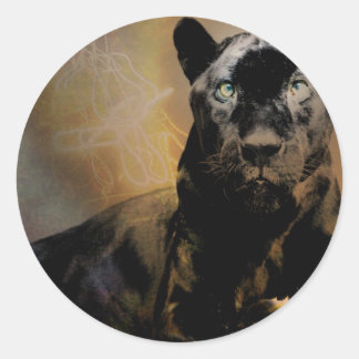 Sticker Rond Le pouls de Panther