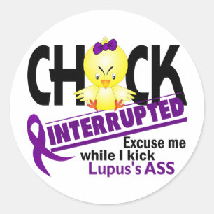 Sticker Rond Le poussin a interrompu 2 lupus