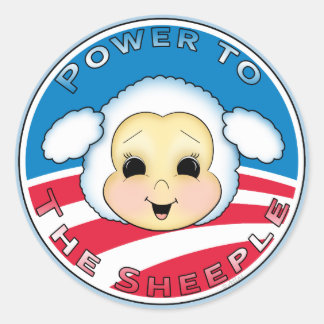 Sticker Rond Le Pouvoir Au Cheeple (Obama)