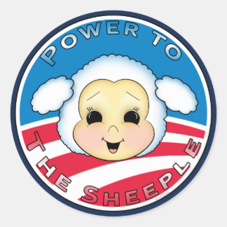 Sticker Rond Le Pouvoir Au Cheeple (Obama)