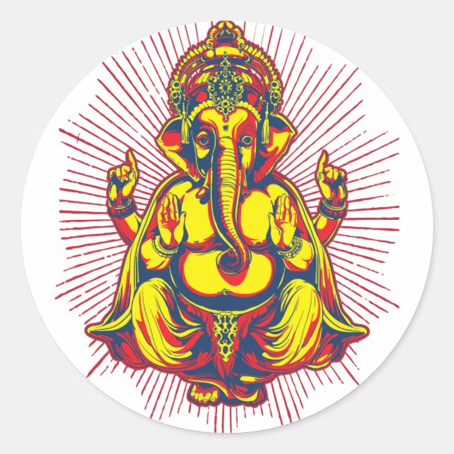 Sticker Rond Le pouvoir de Ganesh (Devant)
