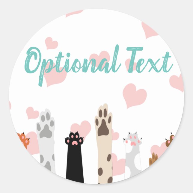 Sticker Rond Le pouvoir des pattes (Devant)