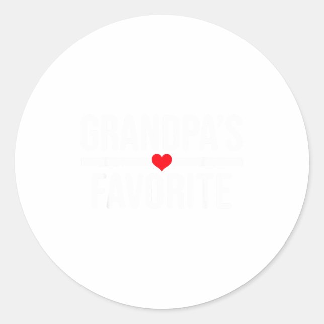 Sticker Rond Le préféré de grand-père  (Devant)