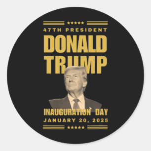 Sticker Rond Le Président Donald J. Trump Jour de l'investiture